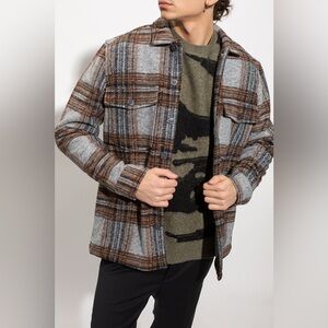 AllSaints Grey Skomo Ls Shirt Jacket
